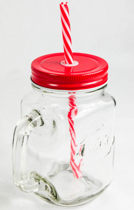 Volvic Wasser Glas Icetee Jar Glas Gläser Iceteekrug Rote Ausführung – Ansicht 2