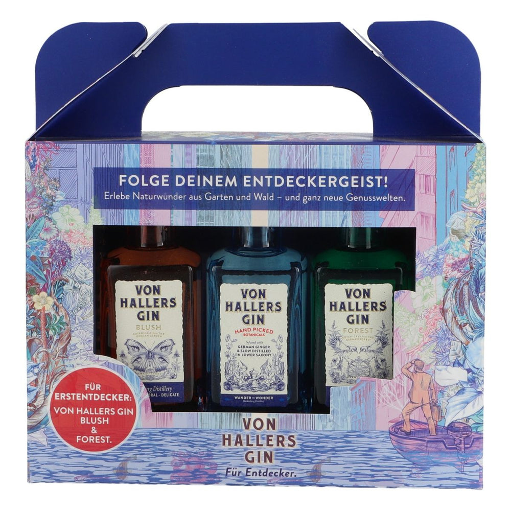 Von Hallers Gin Geschenkset 3x 0,05l Probierset Entdeckerset 44% Vol. Forest