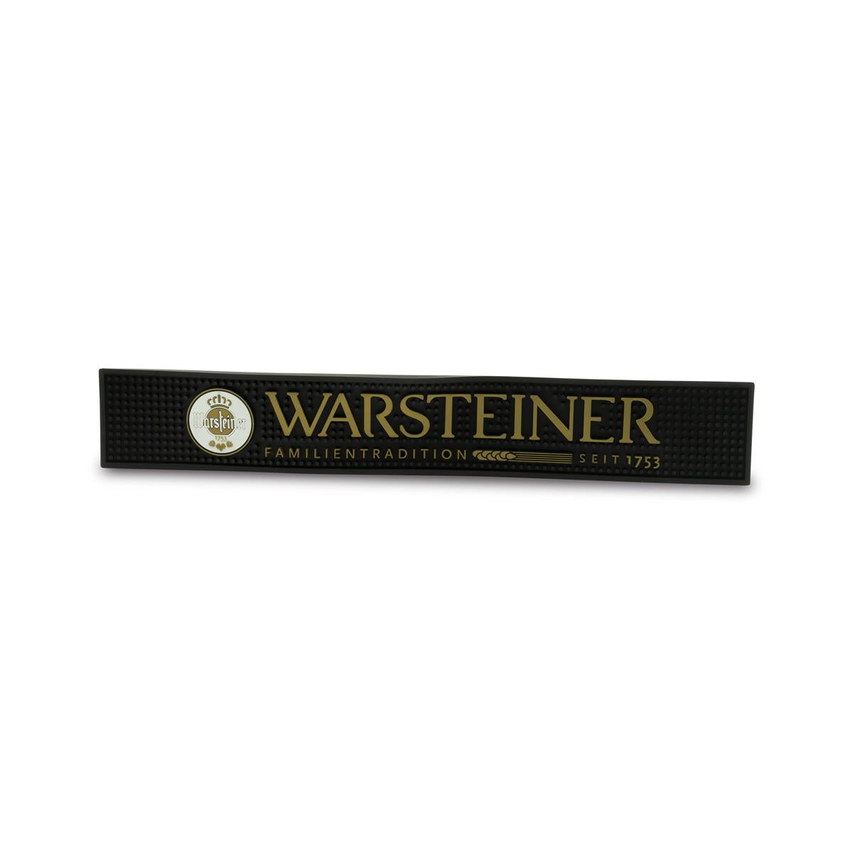 Warsteiner Bier Barmatte Abtropfmatte Barzubehör schwarz 58x9 cm