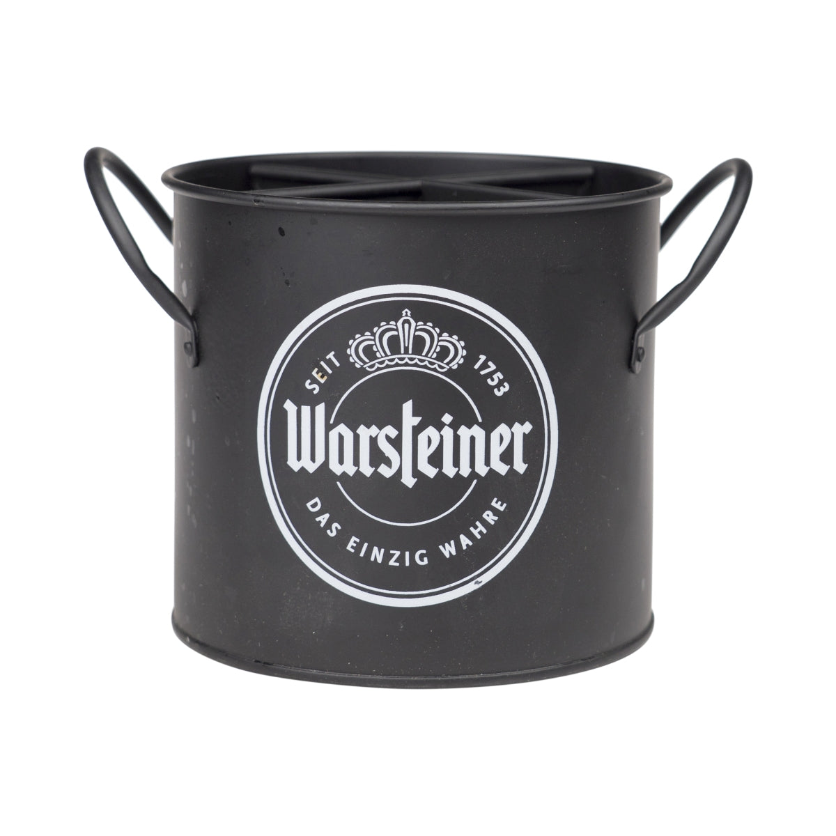 Warsteiner Bier Besteckkasten Halter Barcaddy Metall schwarz matt Gastro Bar