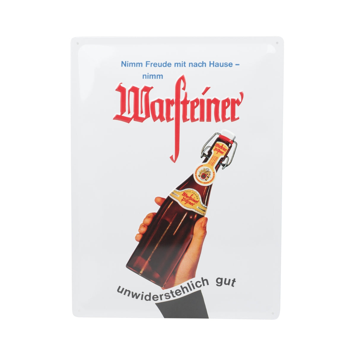 Warsteiner Bier Blechschild 40x30 cm Freude mit nach Hause Sign Tafel Wand Bar