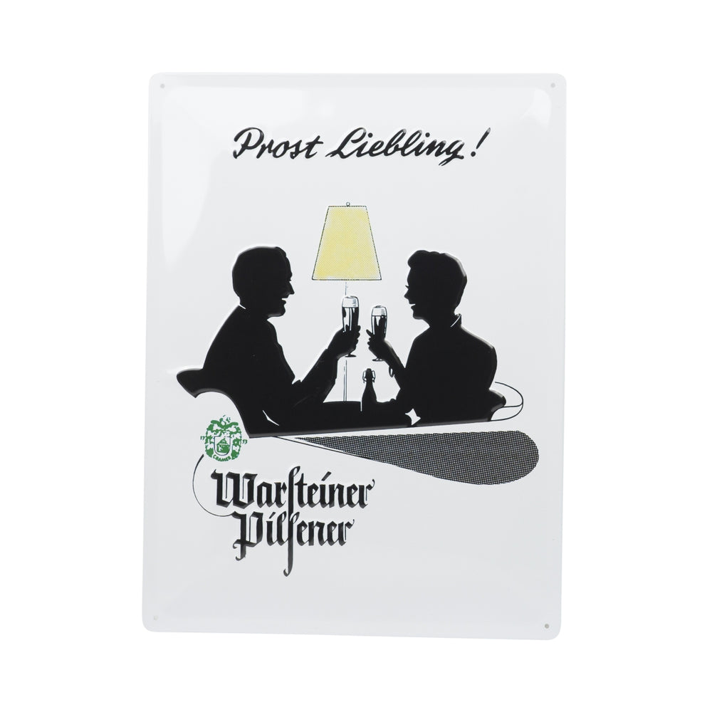 Warsteiner Bier Blechschild 40x30 Prost Liebling Wand Tafel Metall Sign Retro