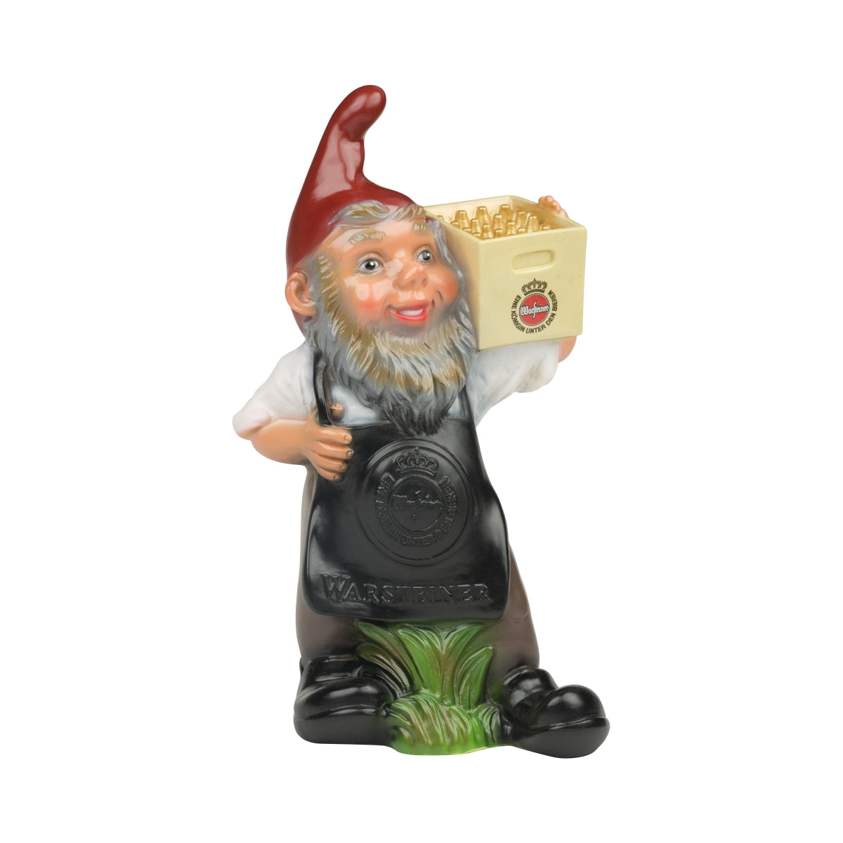 Warsteiner Bier Gartenzwerg mit Kasten 42cm Deko Zwerg Garten Figur Kiste Beer