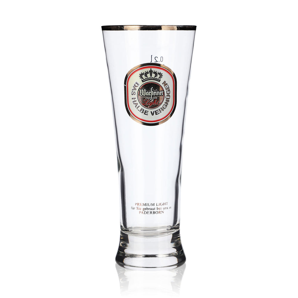 Warsteiner Bier Glas 0,2l Pokal Light "Das wahre Vergnügen" Bierglas Tulpenglas