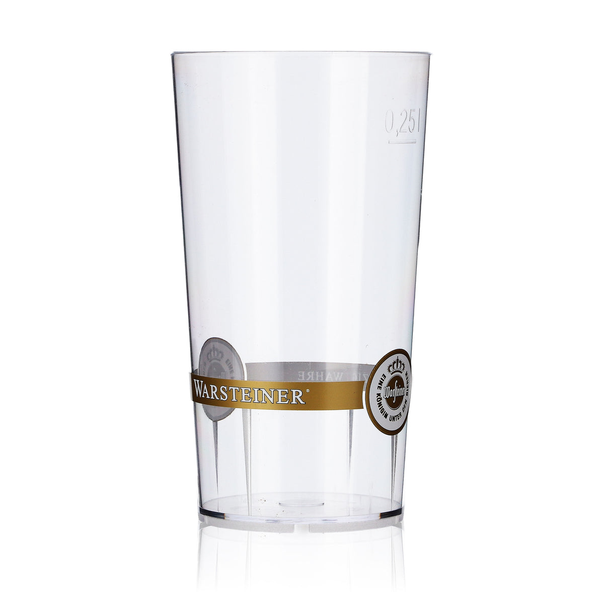 Warsteiner Bier Glas Biergläser 0,25l Becher Mehrweg Logo unten mit Ring – Ansicht 4