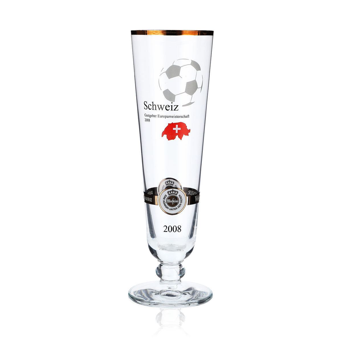 Warsteiner Bier Glas Gläser Jahresedition EM 2008 Glas Nation "Schweiz"