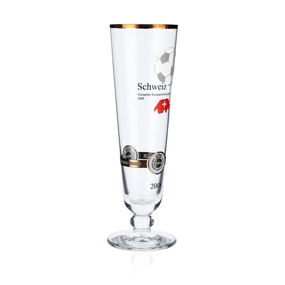 Warsteiner Bier Glas Gläser Jahresedition EM 2008 Glas Nation "Schweiz" – Ansicht 2