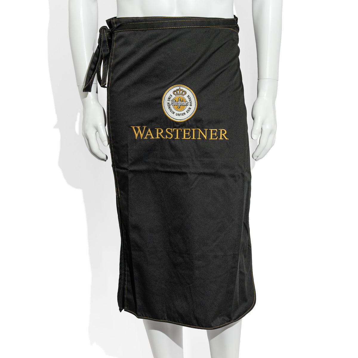 Warsteiner Bier Glas Kellnerschürze schwarz nur Logo Mischgewebe Schürze