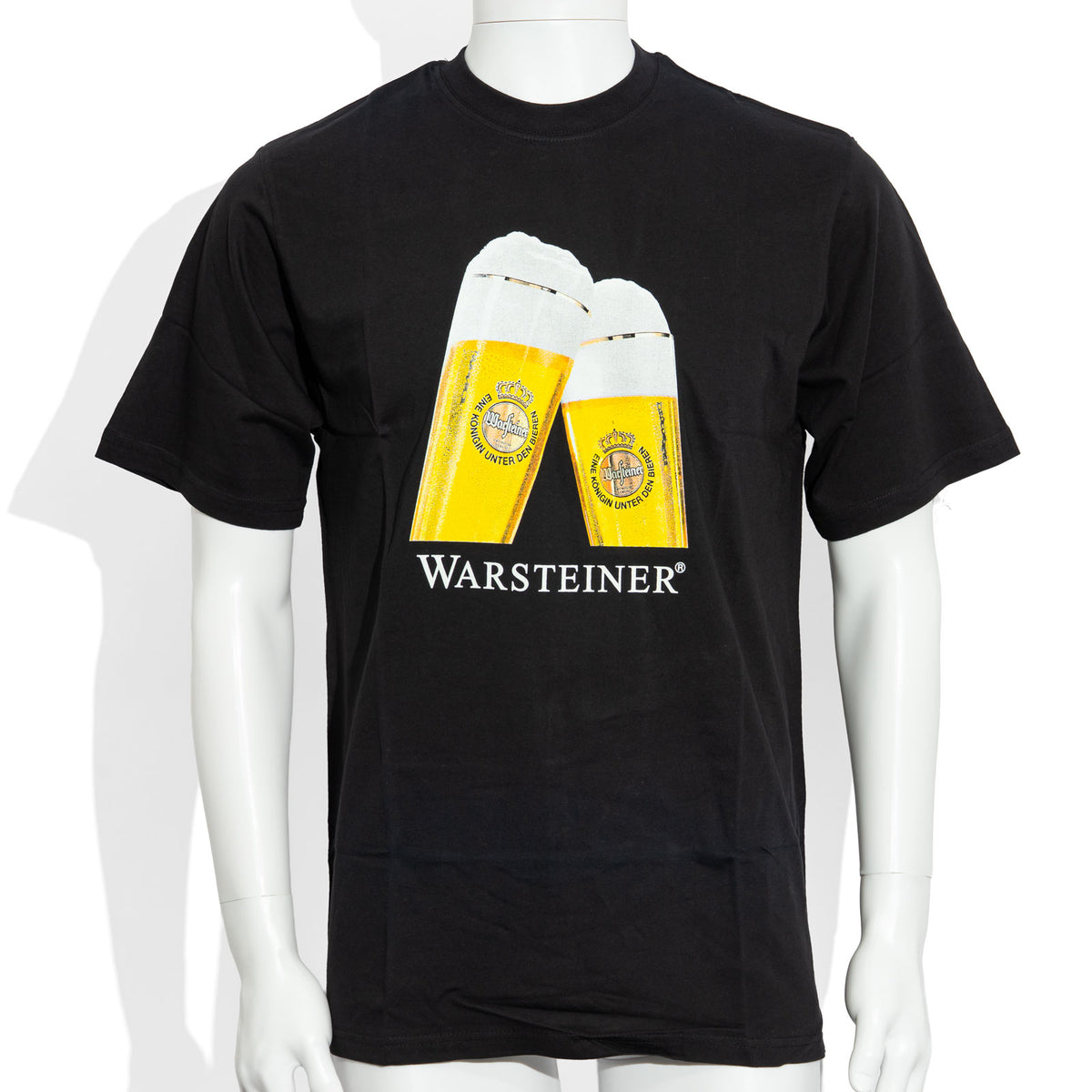 Warsteiner Bier Glas New Collection schwarz Baumwolle T-Shirt Gr.M