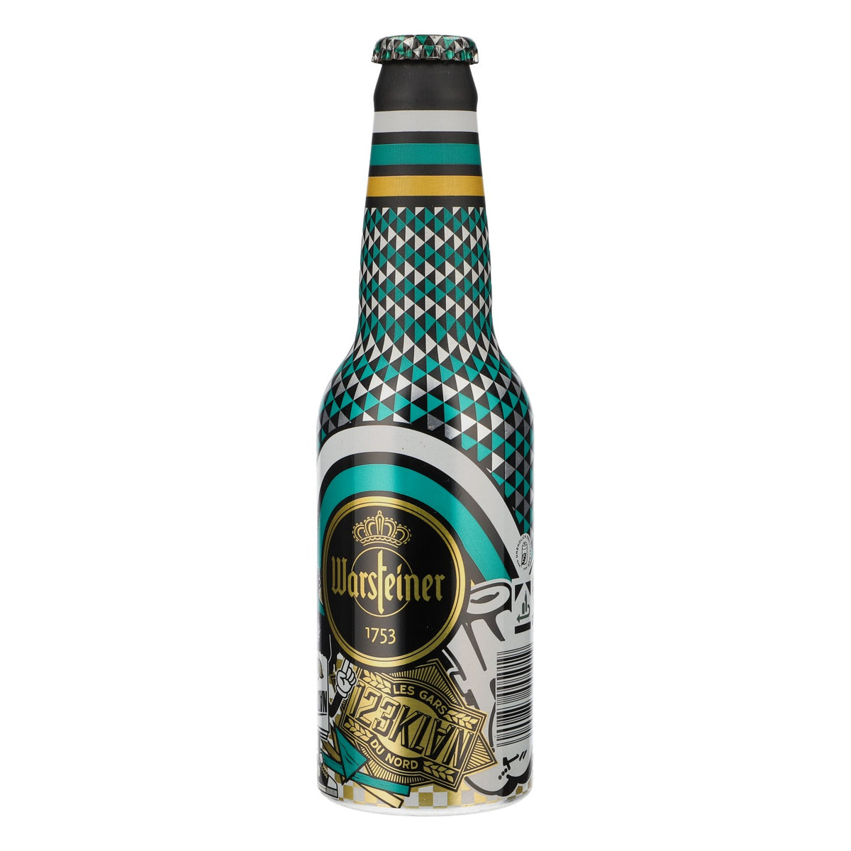 Warsteiner Bier Showflasche 0,33l Sammleredition Kariert grün/gold/schwarz – Ansicht 3
