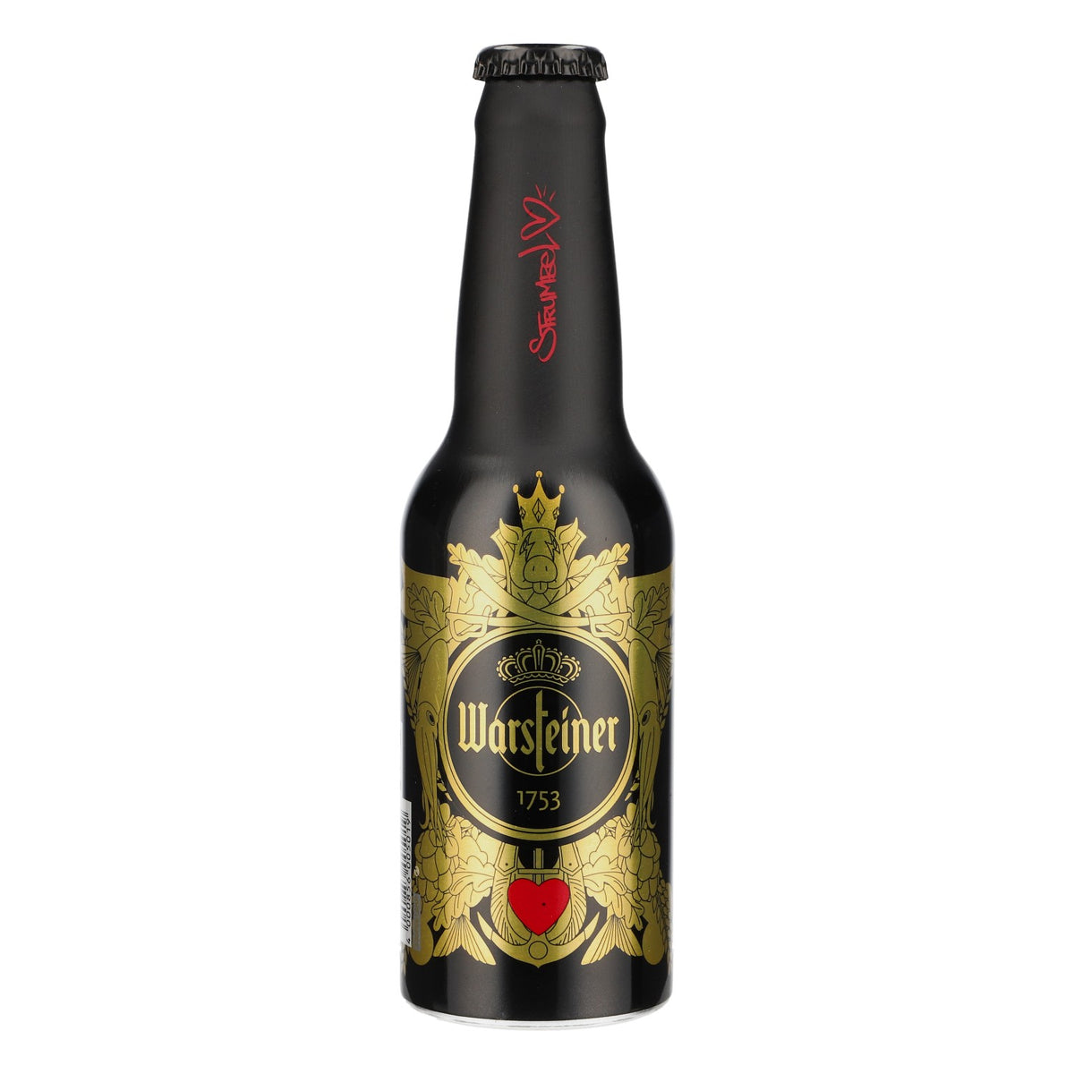 Warsteiner Bier Showflasche 0,33l Sammleredition schwarz/gold