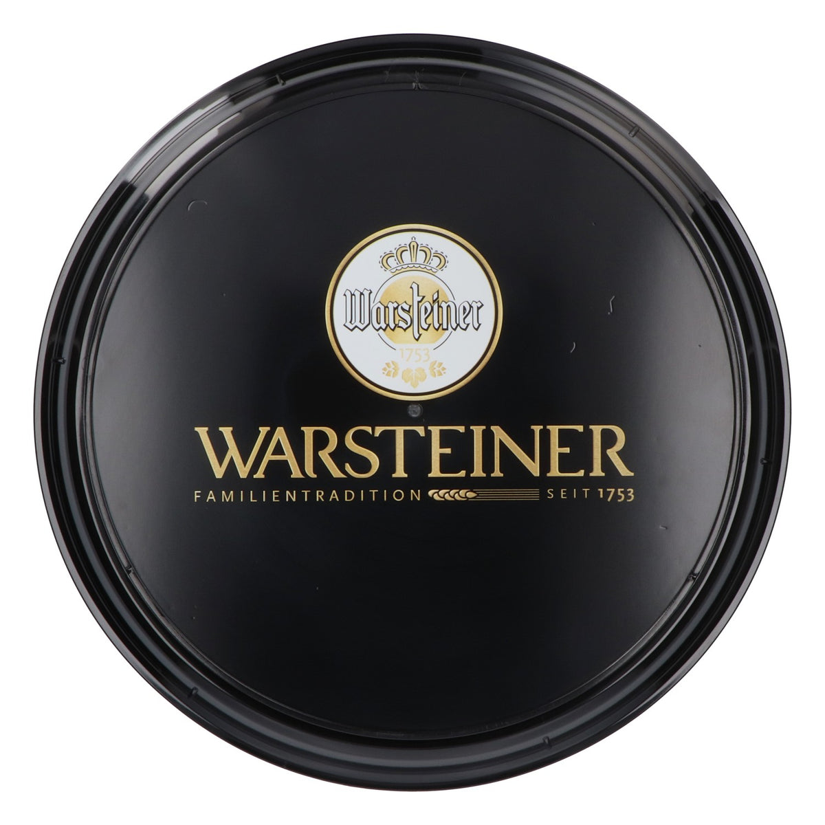 Warsteiner Bier Tablett Kellnertablett 37cm Durchmesser "Familientradition seit 1753" – Ansicht 2