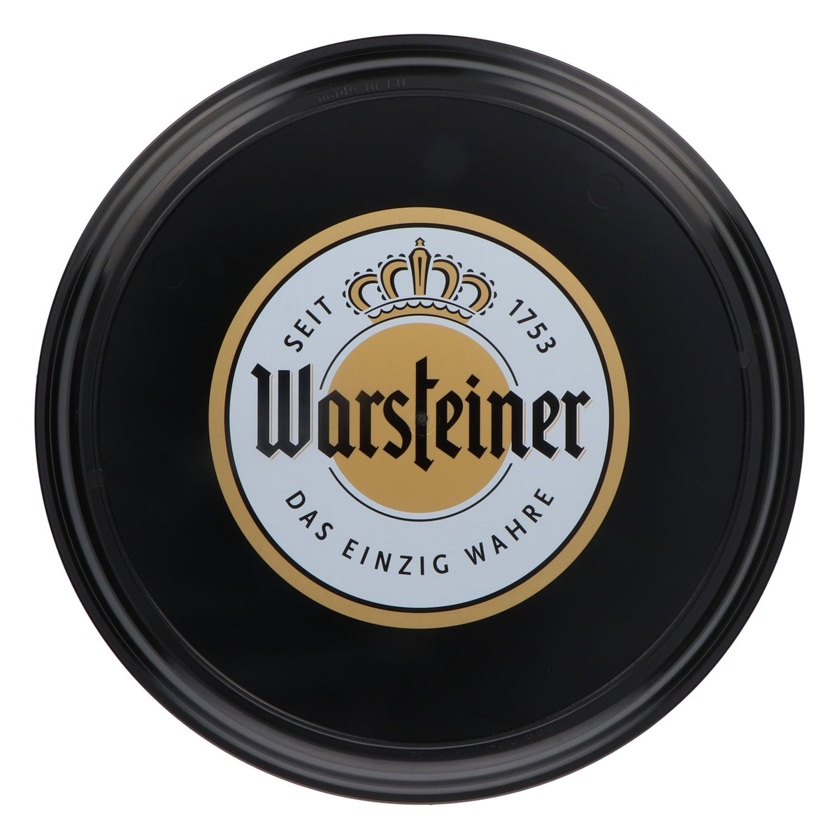 Warsteiner Bier Tablett Kellnertablett Schwarz "Das einzig Wahre" 37cm Durchmesser Flach – Ansicht 2