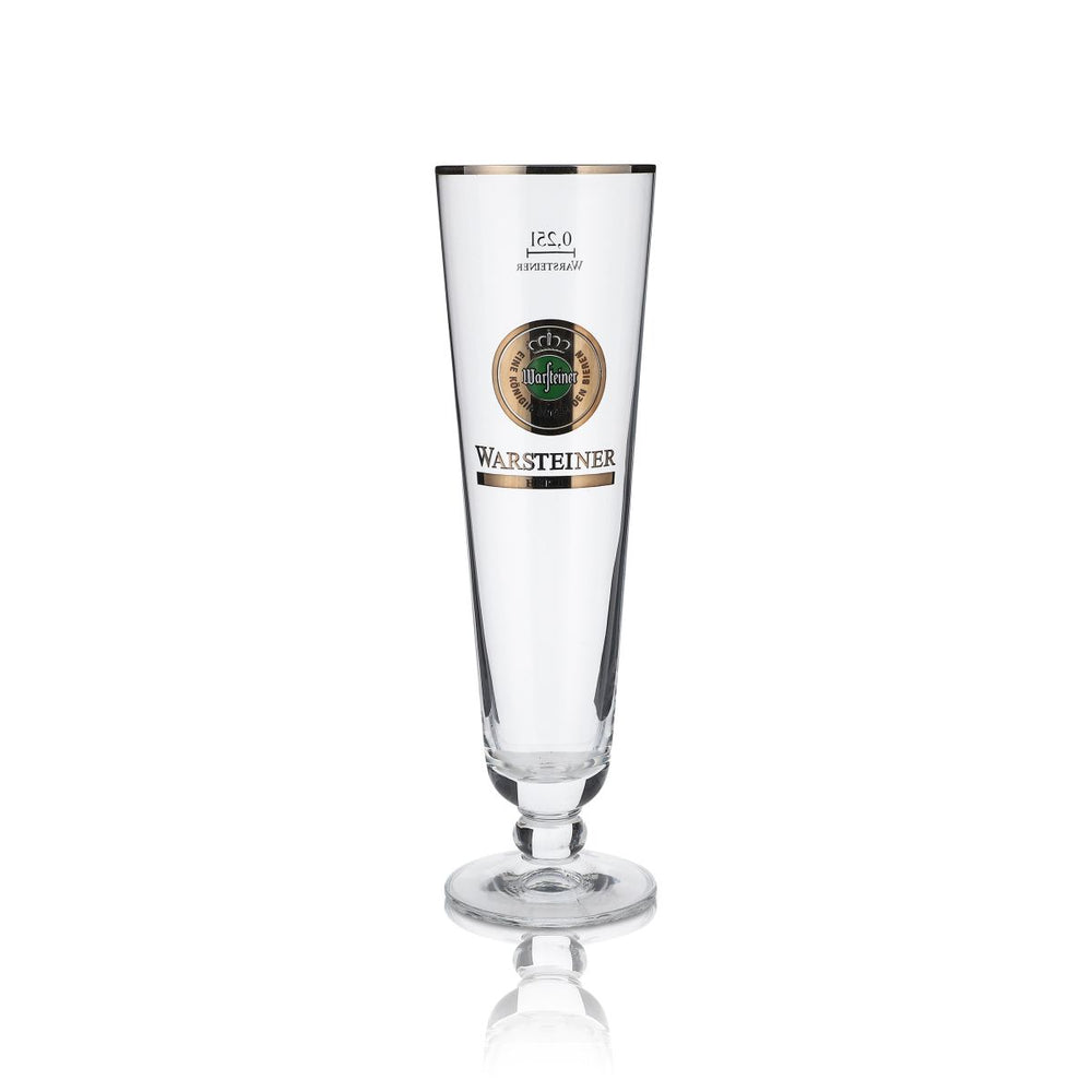 Warsteiner Glas Exclusiv-Tulpe Bierglas BierGoldrand - 0,25l "HERB"