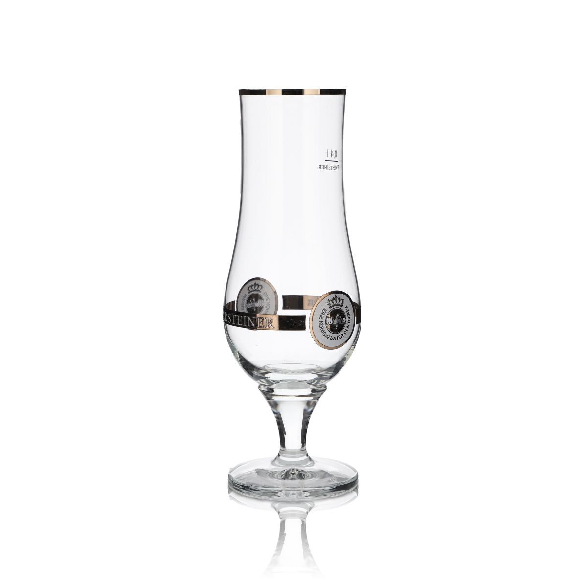 Warsteiner Pilstulpe Bierglas 0,4l Pokalglas Goldrand Kugelglas Brauerei Gastro – Ansicht 2