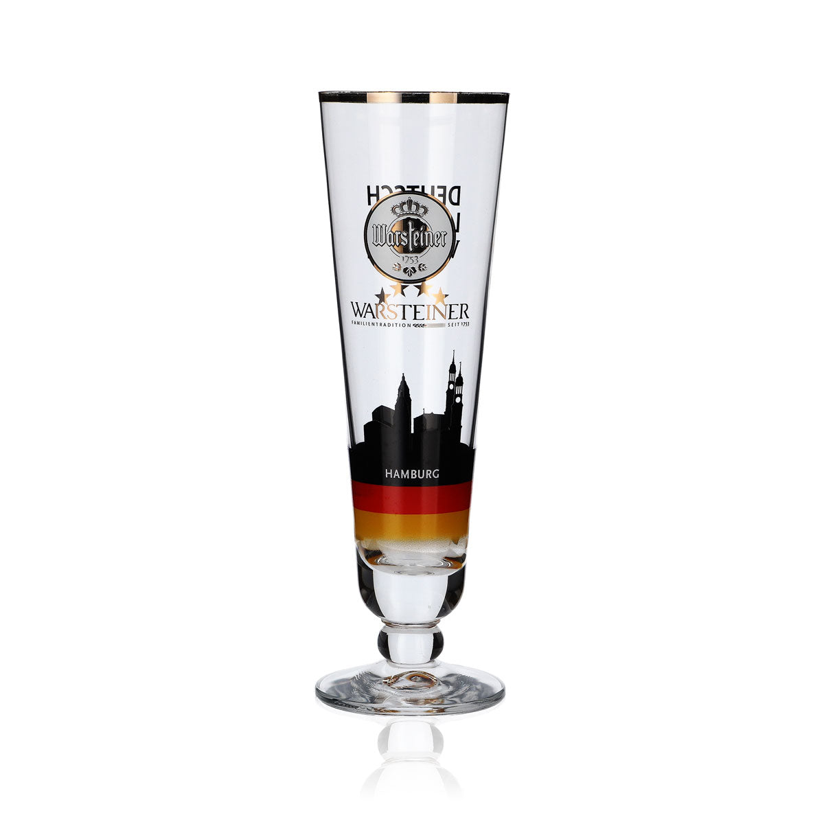 Warsteiner Sammler Glas 0,2l Pokal Hamburg Deutschland Fußball Sonderedition