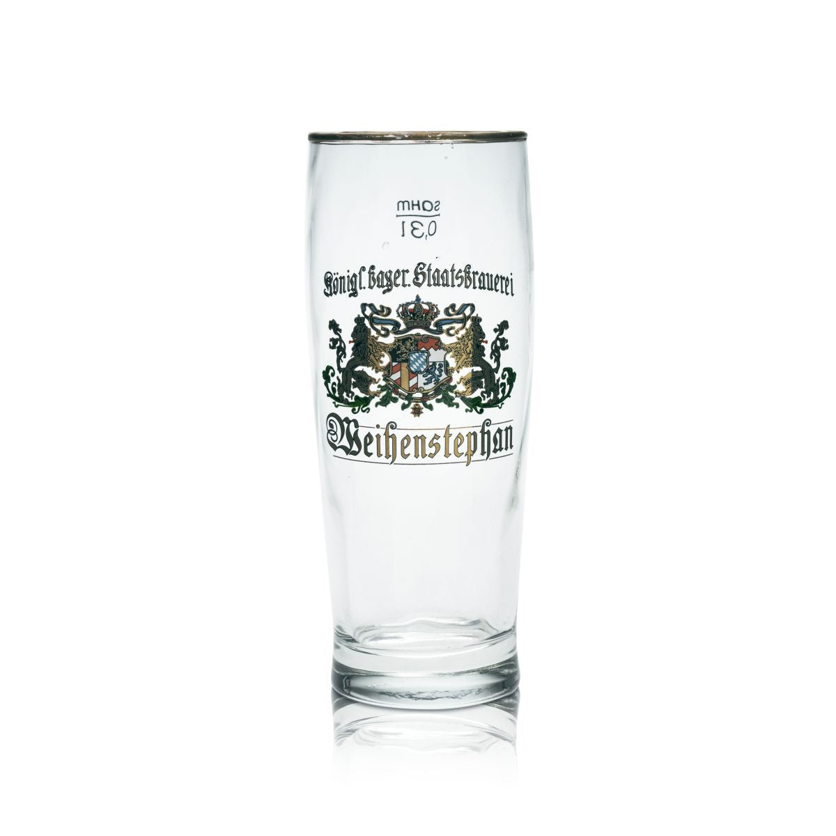 Weihenstephan Bierglas Sammlerglas 0,3l Willi Becher Gläser Goldrand Brauerei