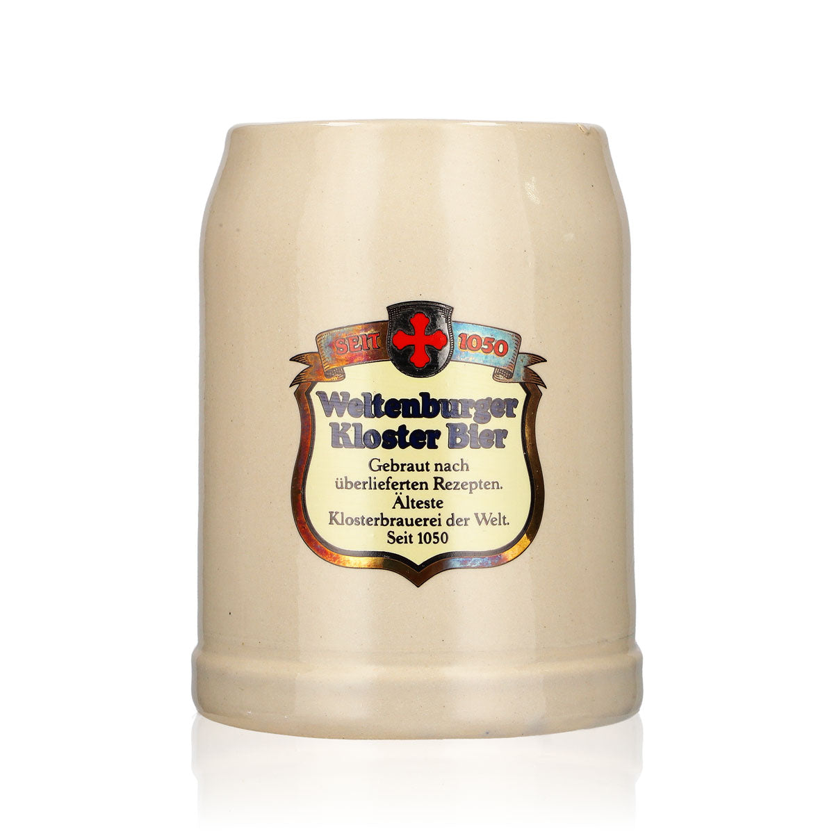 Weltenburger Kloster Glas 0,3l Tonkrug Steingut Bier Humpen Seidel Brauerei