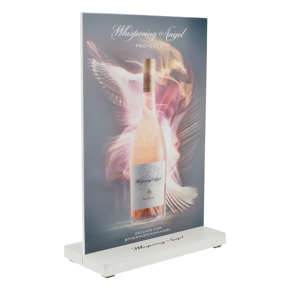 Whispering Angel Wein Tischaufsteller Speisekartenaufsteller Preistafel Menühinweis