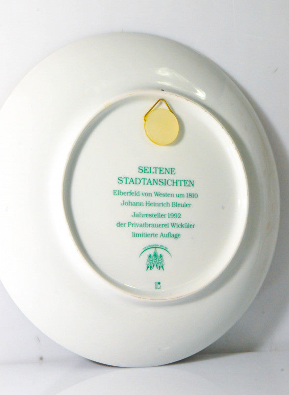 Wicküler Pilsener Bier Porzellan Jahresteller 1992 Seltene Stadtansichten – Ansicht 4