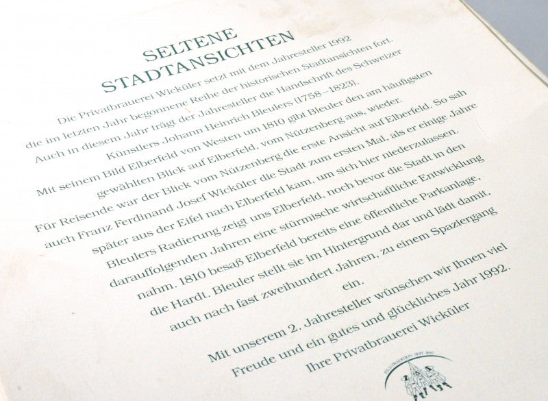 Wicküler Pilsener Bier Porzellan Jahresteller 1992 Seltene Stadtansichten – Ansicht 5