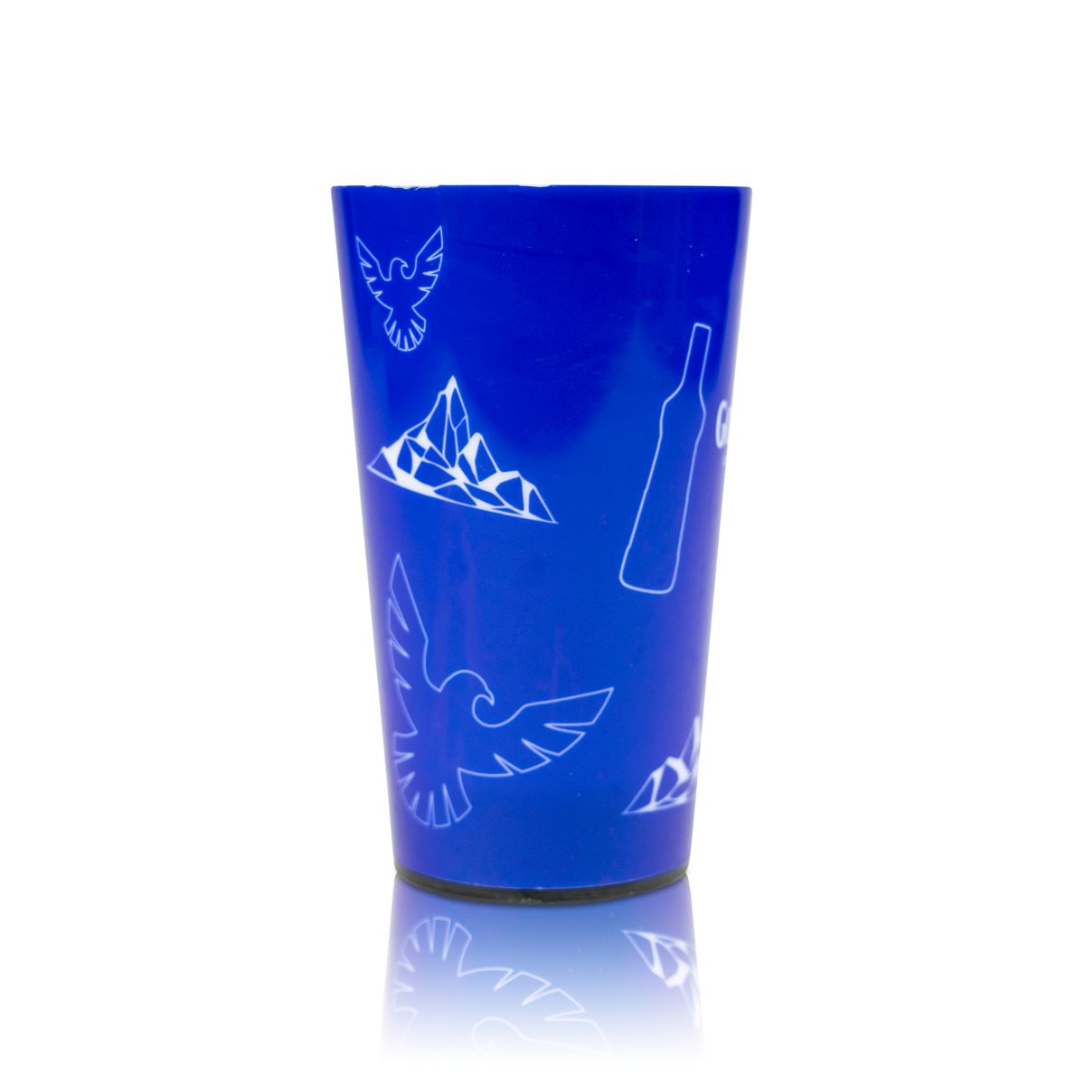 Wodka Gorbatschow Lumi Becher Glas 0,44l LED Mehrweg Kunststoff Gläser Longdrink – Ansicht 2