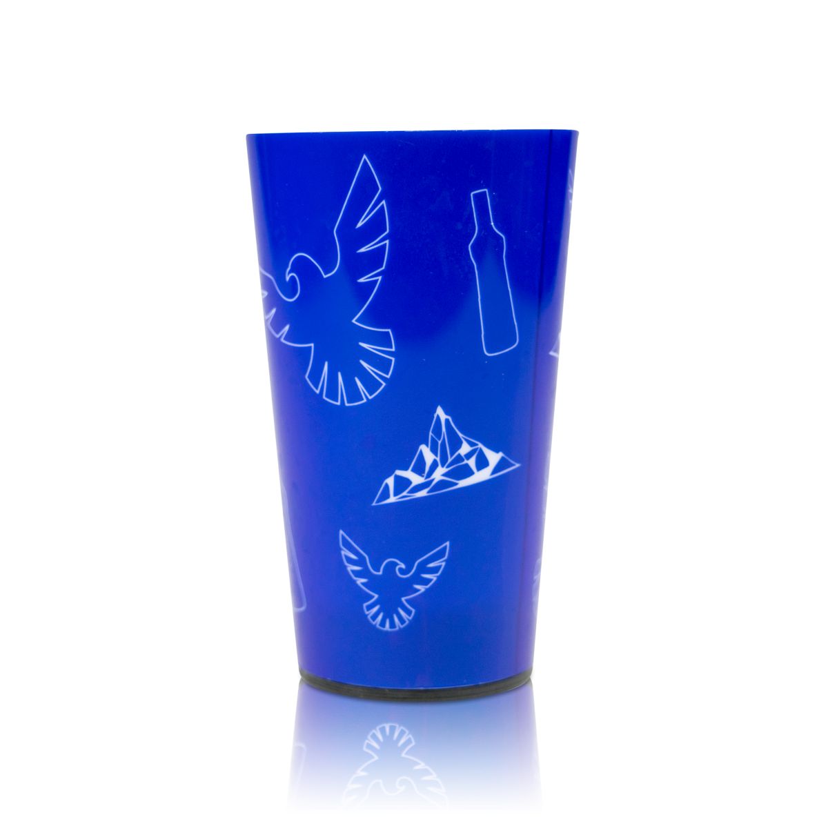 Wodka Gorbatschow Lumi Becher Glas 0,44l LED Mehrweg Kunststoff Gläser Longdrink – Ansicht 3