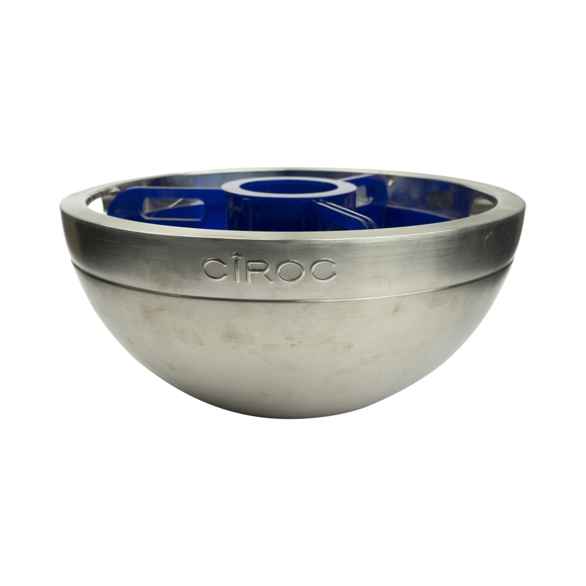 XXL Ciroc Vodka Kühler Blau Eis Box Bucket Bar Flaschen Metall Rund Silber blau Bottle Ice