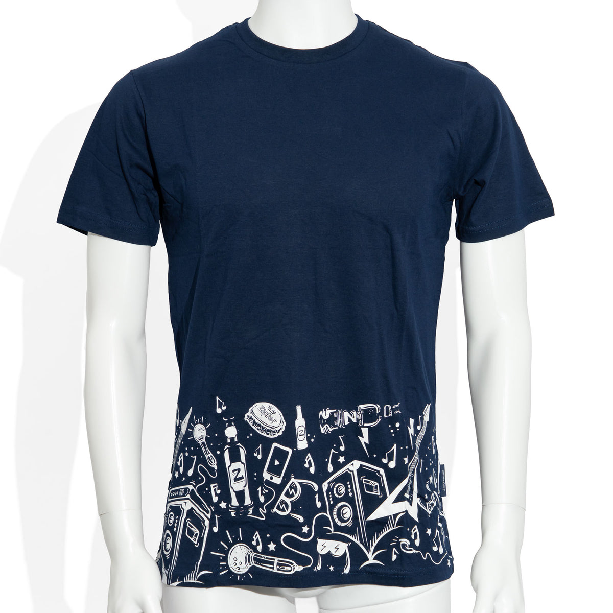 Zipfer Bier Glas Gr,M Herren blau Baumwolle T-Shirt Gr.M