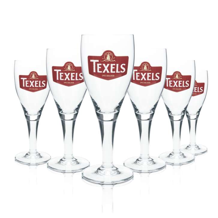 6x Texels Glas 0,3l Bier Tulpe Kelch Cup Pokal Gläser Gastro Bar Kneipe Beer NL