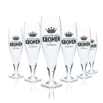 6x Kronen Bier Glas 0,25l Pokal Tulpe Gläser...