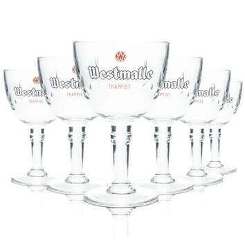 6x Westmalle Glas 0,33l Bier Kelch Pokal Cup Gläser...