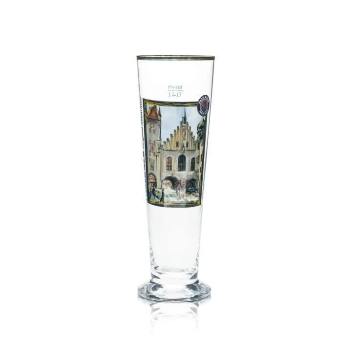 Paulaner Bier Glas 0,4l Pokal Tulpe Kelch Goldrand Gläser Gastro Brauerei Bayern