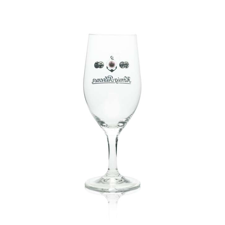6x König Pilsener Bier Glas 0,4l Tulpe Brauerei Pokal Gläser Stiel Eichstrich