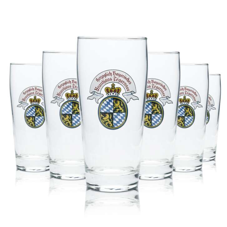 6x Tegernsee Bier Glas 0,25l Becher Gläser Brauerei Brauhaus Bayern Gastro Bar