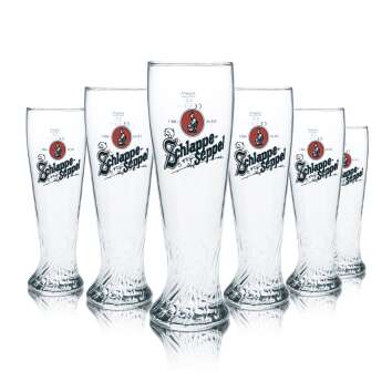 6x Schlappeseppel Bier Glas 0,5l Hefe Weizen...