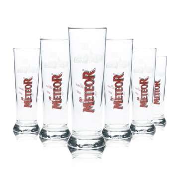 6x Meteor Bier Glas 0,25l Stange Pokal Gläser Gastro...