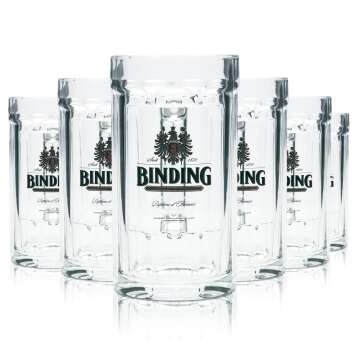 6x Binding Bier Glas 0,4l Krug Humpen Seidel Gläser...