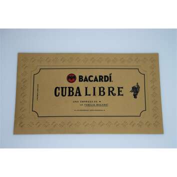 1x Bacardi Rum Barmatte gold d&uuml;nn Cuba Libre