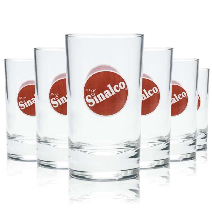 6x Sinalco Glas 0,1l Becher Gläser Gastro Limo Cola Mix Orange Softdrink Kneipe
