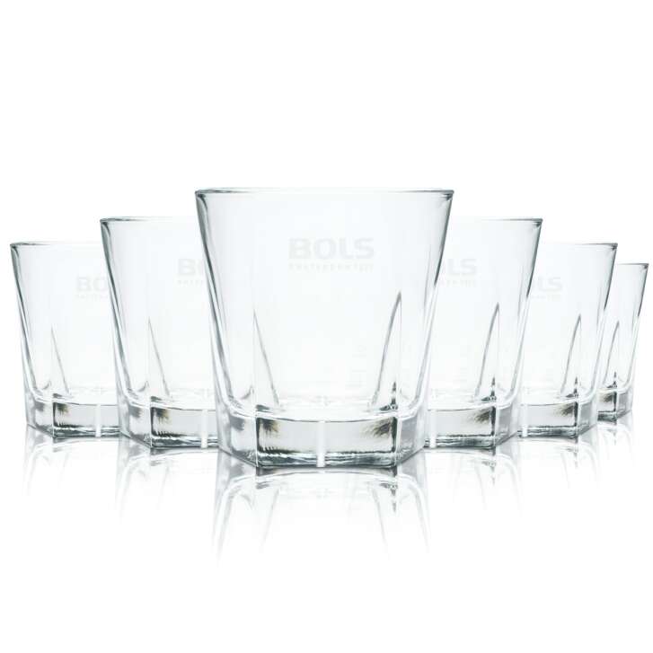 6x Bols Glas 0,37l Tumbler Kontur Gläser Gastro Kneipe Longdrink Blue Curacao