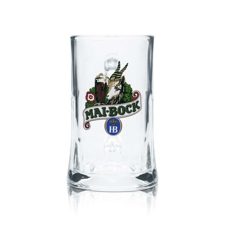 HB München Glas 0,3l Bier Krug Humpen Seidel Gläser Mai-Bock Brauerei Bayern