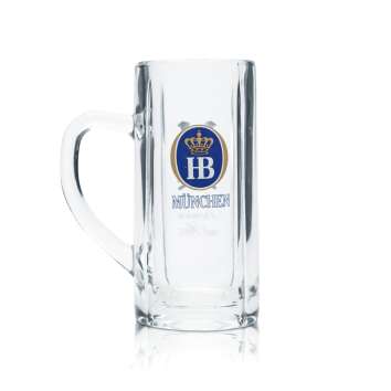 HB München Glas 0,3l Bierkrug Humpen Seidel Motiv...