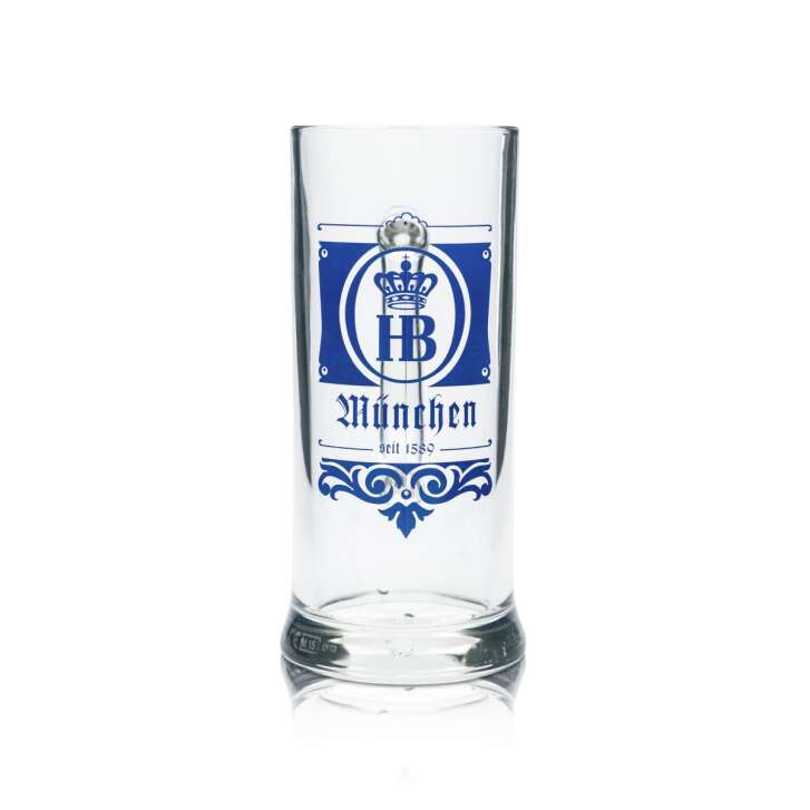 HB München Glas 0,5l Bier Krug Humpen Seidel Seltener Motiv-Druck Gläser Bayern