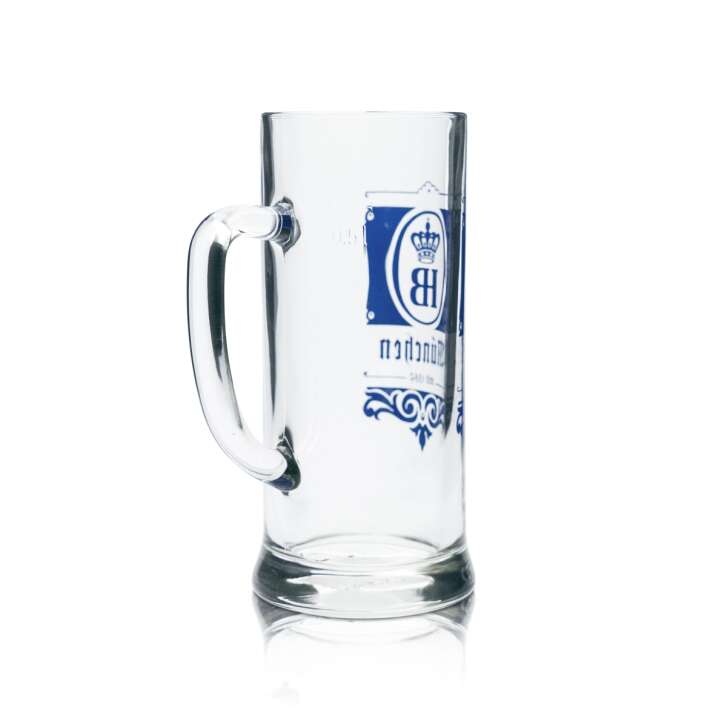 HB München Glas 0,5l Bier Krug Humpen Seidel Seltener Motiv-Druck Gläser Bayern