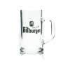 6x Bitburger Glas 0,25l Bier Krug Humpen Seidel Pils Gläser Geeicht Gastro Bar