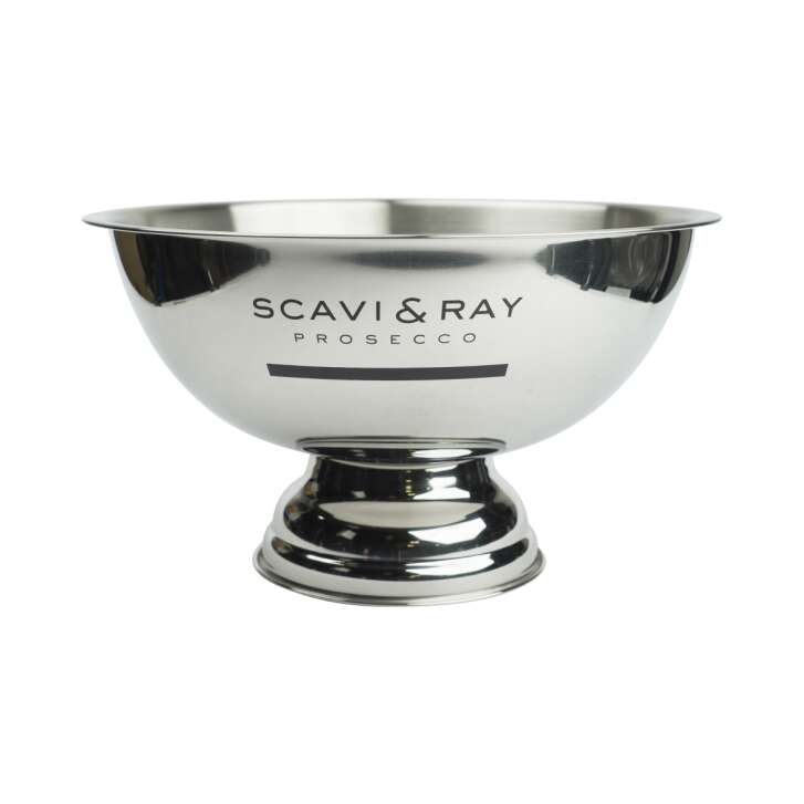 Scavi &amp; Ray Sekt K&uuml;hler Metallschale Wanne Eisbox Eisw&uuml;rfel Flaschen Silber Cool