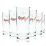 6x Rapps Glas 0,3l Becher Saft Mineral Wasser Softdrink Limo Gläser Gastro Eiche