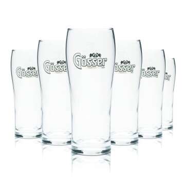 6x Gösser Glas 0,3l Bier Becher Pokal Gläser...