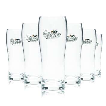 6x Gösser Glas 0,5l Bier Becher Pokal Gläser...